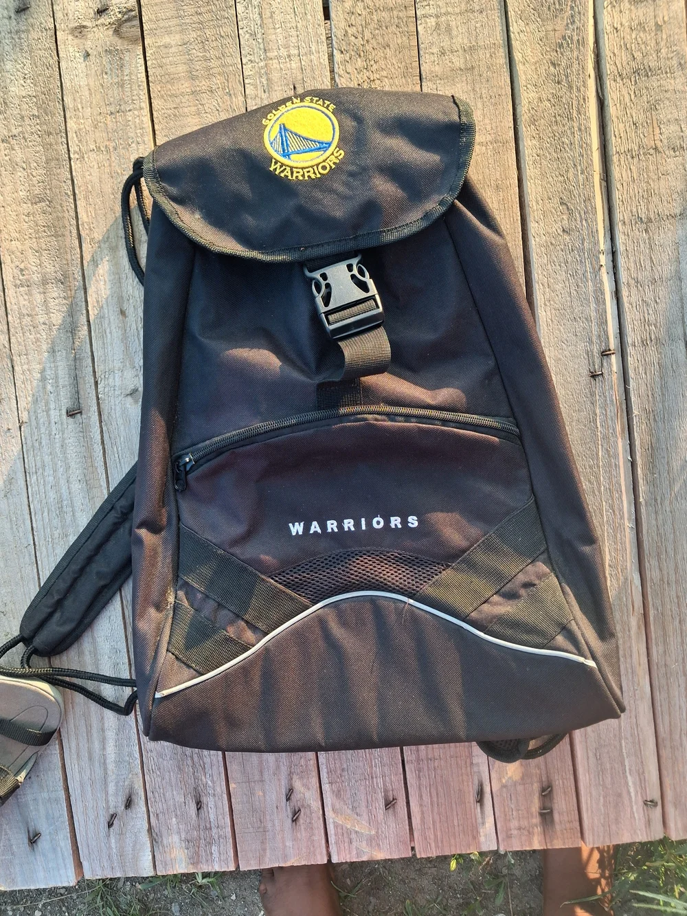 Golden State Warriors Black Drawstring Backpack